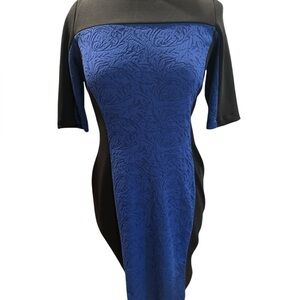 Gabby Skye size 10 blue and black sheath dress new